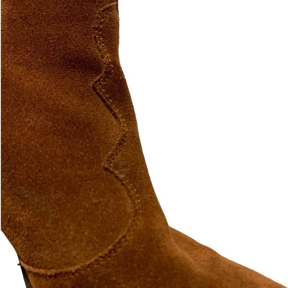 Dolce Vita chocolate brown suede Chelsea ankle boots Western pointed toe 8 - Picture 2 of 12